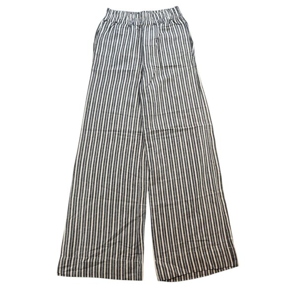 Evereve Women's Sophia Linen Pants Wide Leg High Rise 4-pocket Beachy XS TALL - Picture 1 of 9